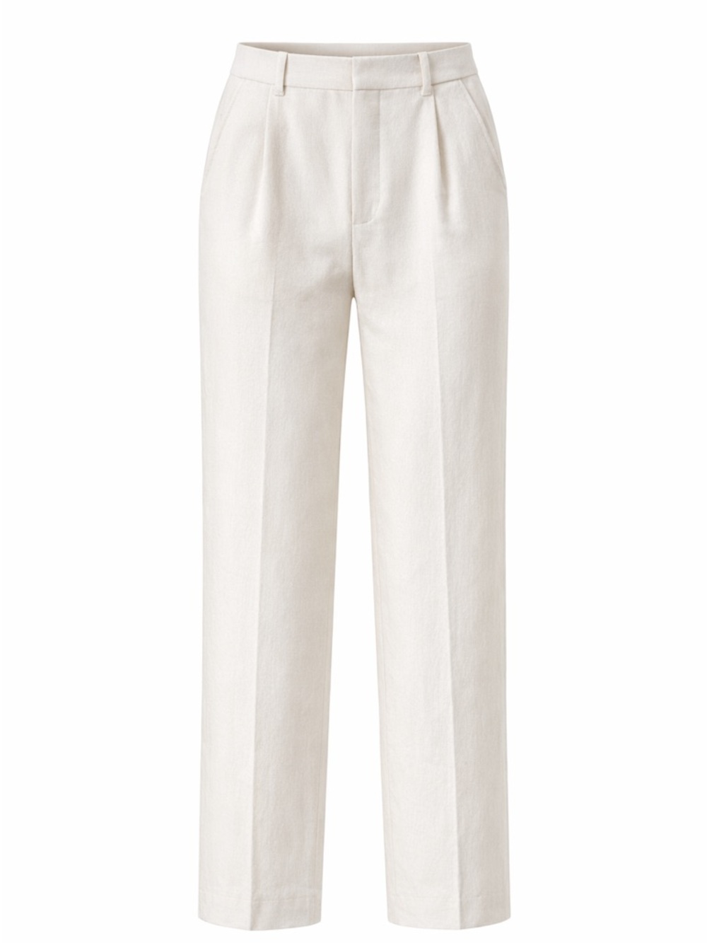 Wilfred Aritzia Wide Leg Trouser Size 4 White Pleated High Rise Minimalist Chic